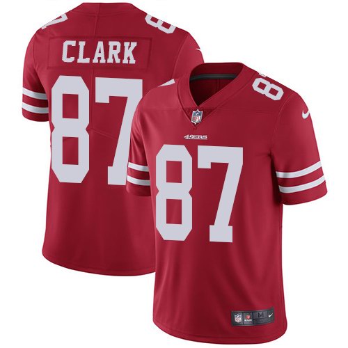Nike 49ers 87 Dwight Clark Red Youth Vapor Untouchable Limited Jersey
