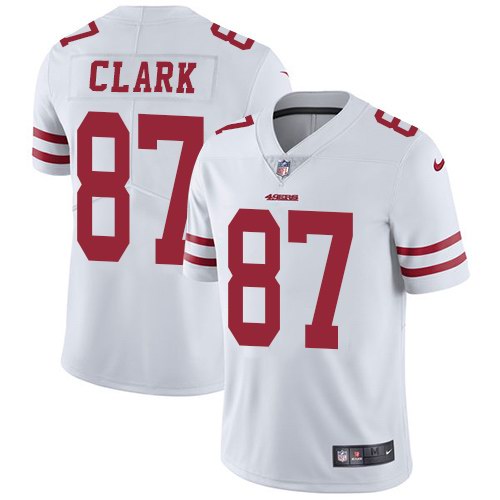 Nike 49ers 87 Dwight Clark White Vapor Untouchable Limited Jersey