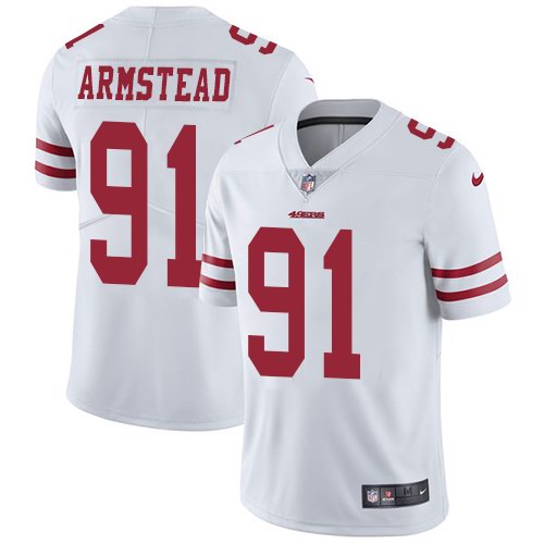Nike 49ers 91 Arik Armstead White Vapor Untouchable Limited Jersey