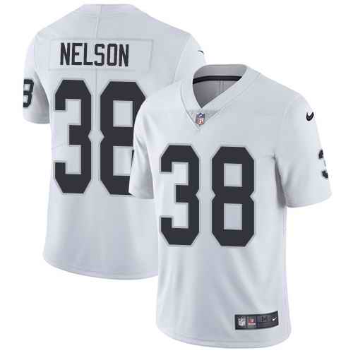 Nike Raiders 38 Nick Nelson White Vapor Untouchable Limited Jersey
