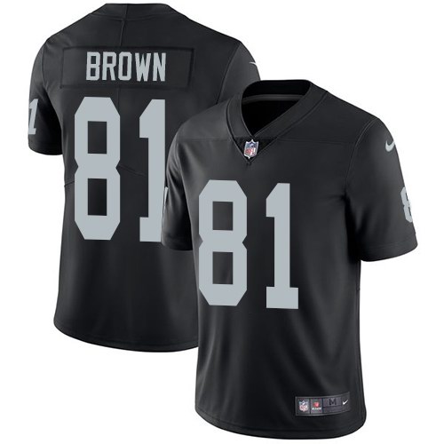 Nike Raiders 81 Tim Brown Black Vapor Untouchable Limited Jersey