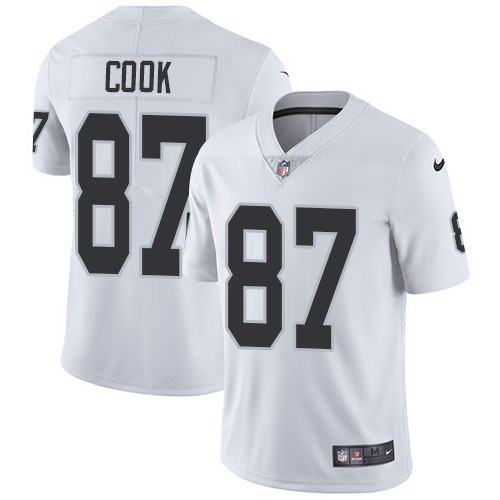 Nike Raiders 87 Jared Cook White Vapor Untouchable Limited Jersey - Click Image to Close