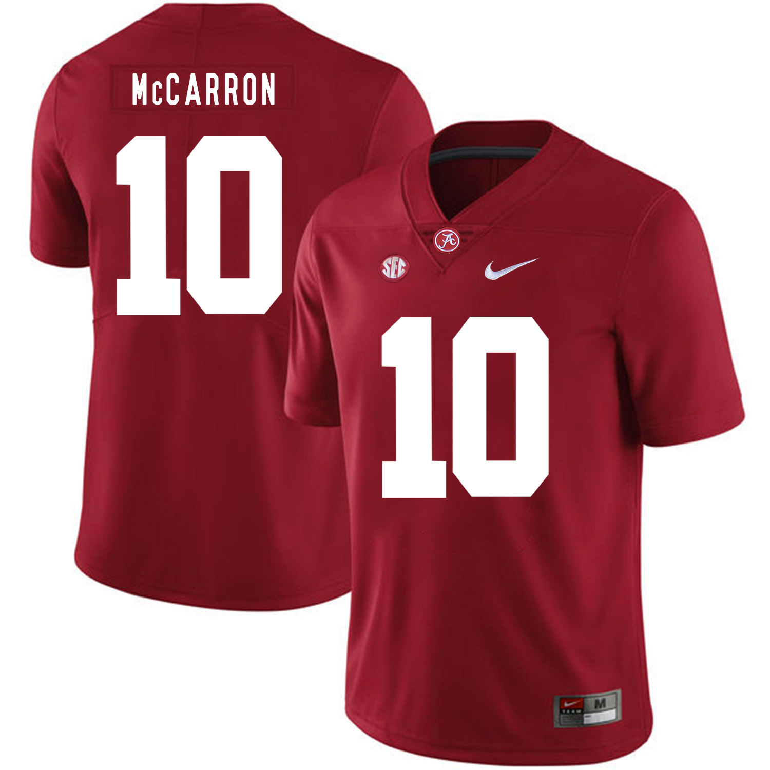 Alabama Crimson Tide 10 A.J. McCarron Red Nike College Football Jersey