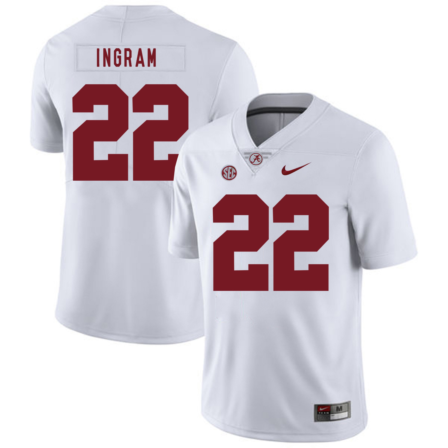 Alabama Crimson Tide 22 Mark Ingram White Nike College Football Jersey