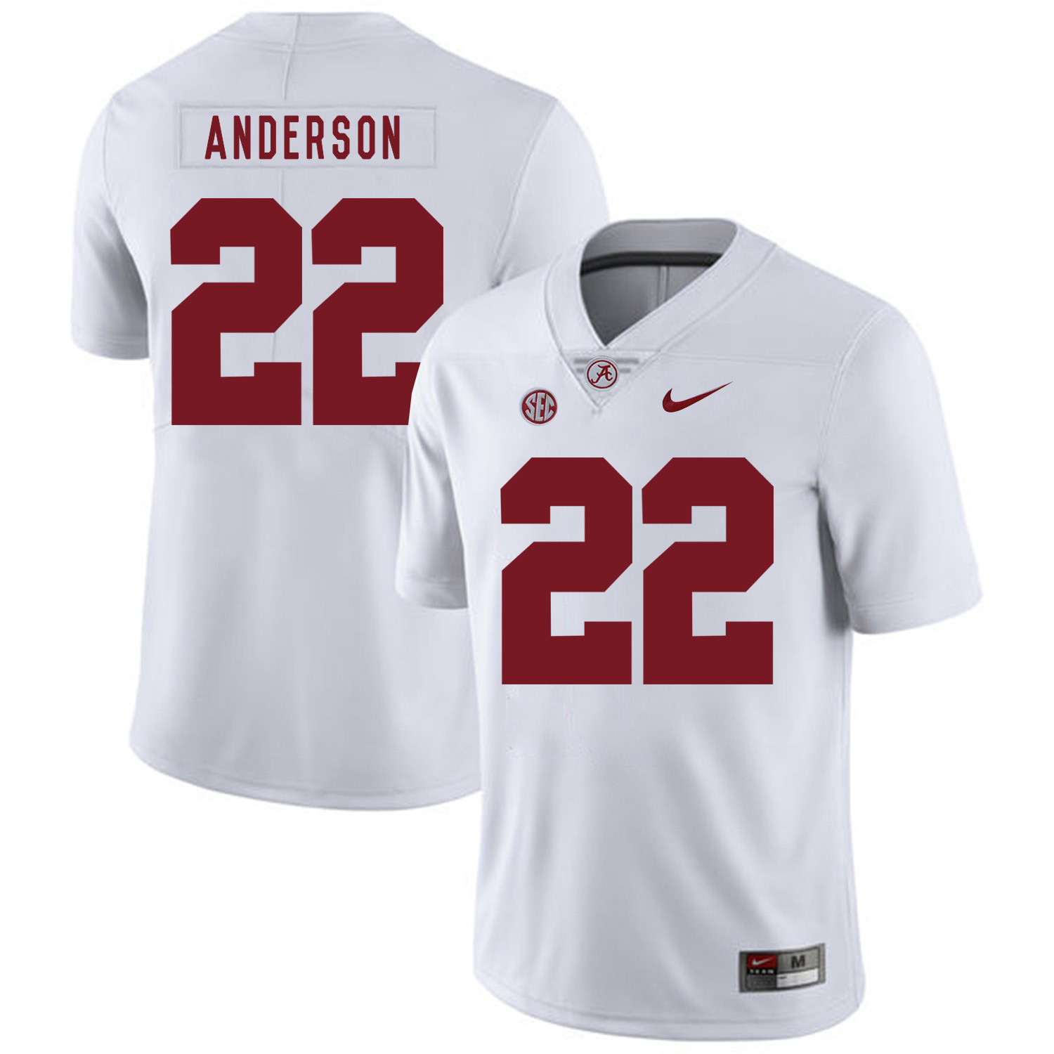 Alabama Crimson Tide 22 Ryan Anderson White Nike College Football Jersey
