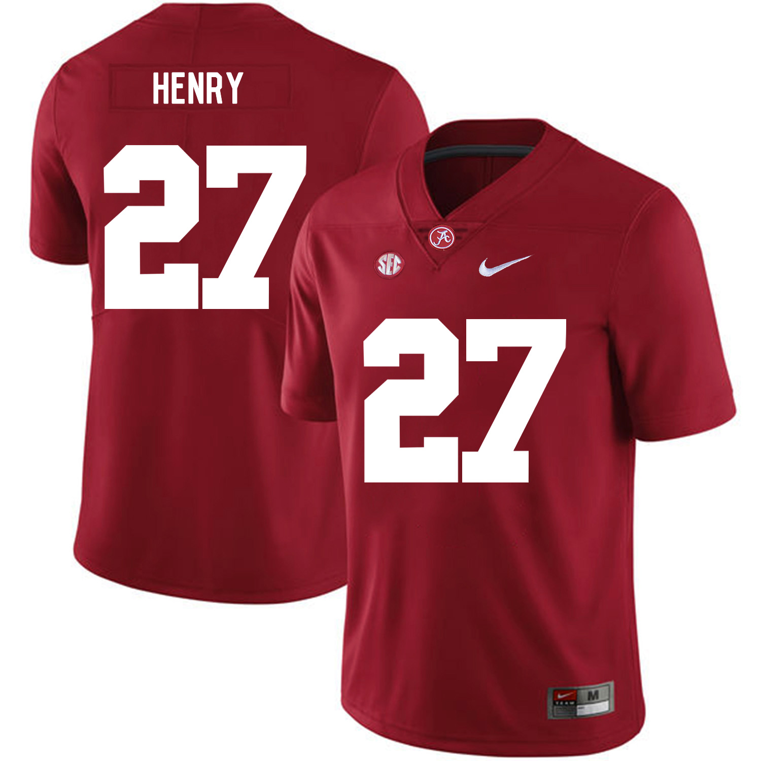 Alabama Crimson Tide 27 Derrick Henry Red Nike College Football Jersey