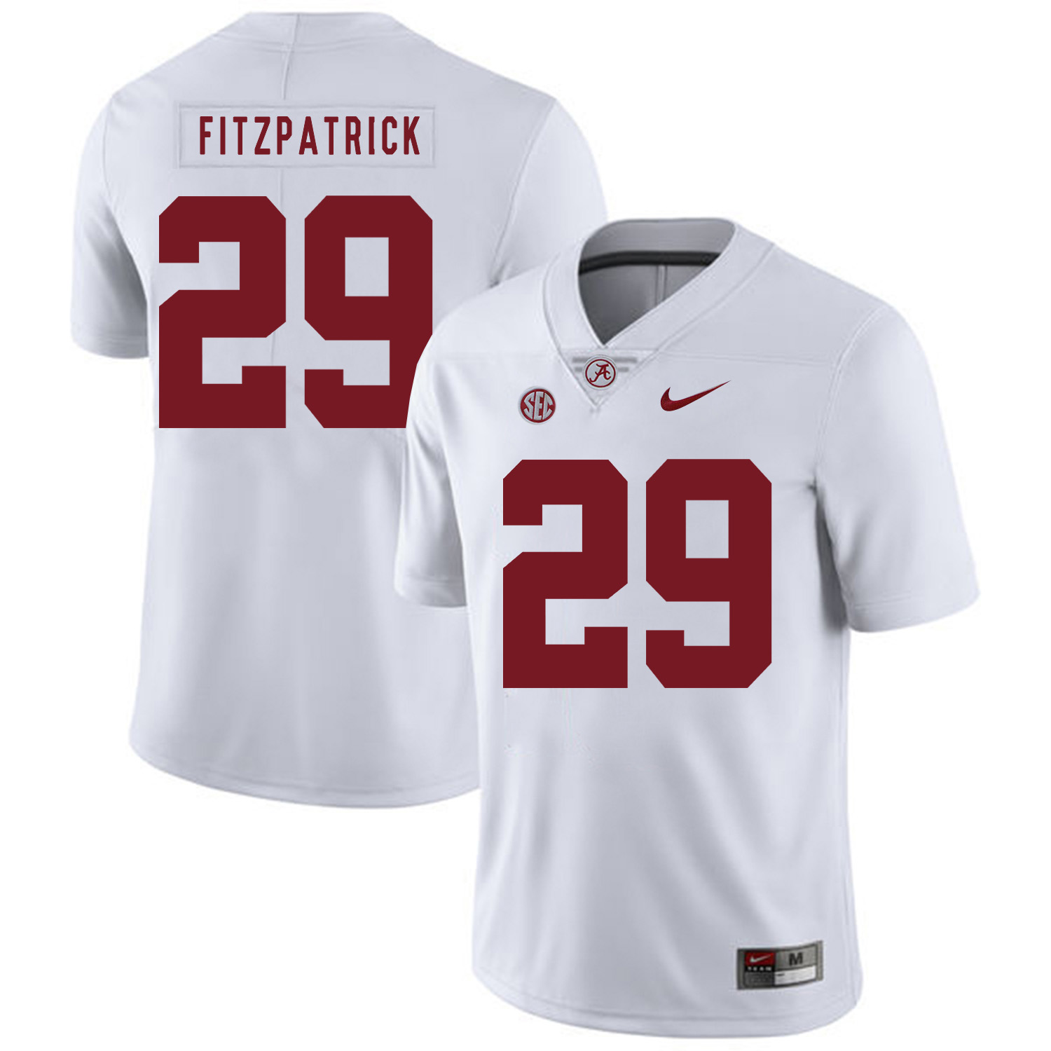 Alabama Crimson Tide 29 Minkah Fitzpatrick White Nike College Football Jersey