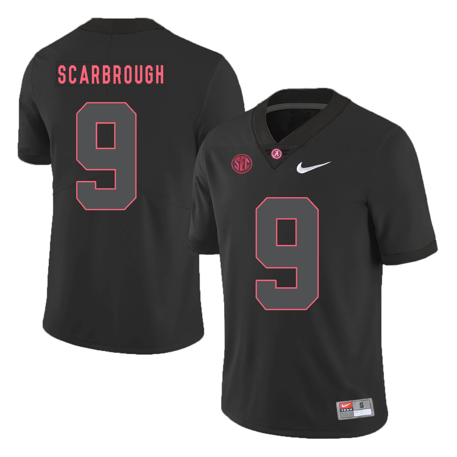 Alabama Crimson Tide 9 Bo Scarbrough Black Shadow Nike College Football Jersey