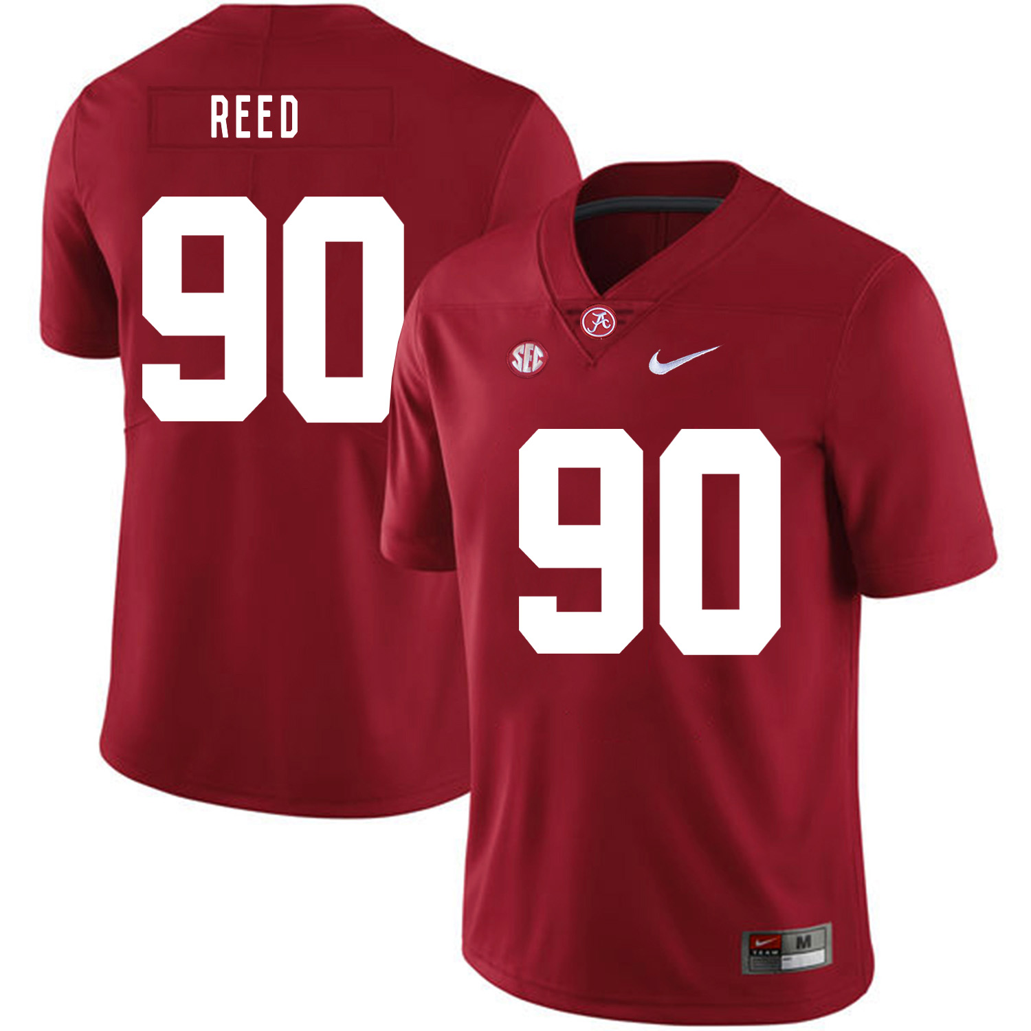 Alabama Crimson Tide 90 Jarran Reed Red Nike College Football Jersey