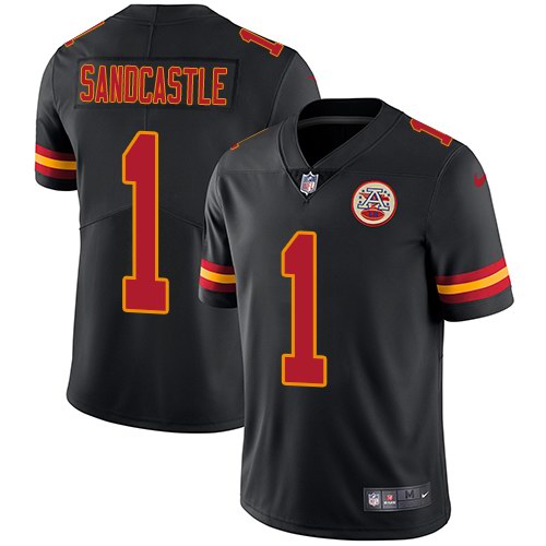 Nike Chiefs 1 Leon Sandcastle Black Youth Vapor Untouchable Limited Jersey
