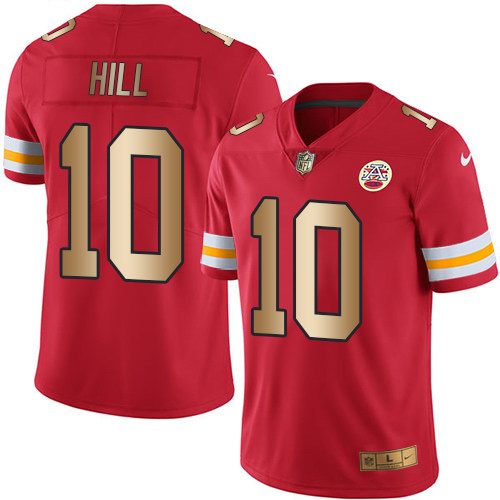 Nike Chiefs 10 Tyreek Hillt Red Gold Youth Vapor Untouchable Limited Jersey