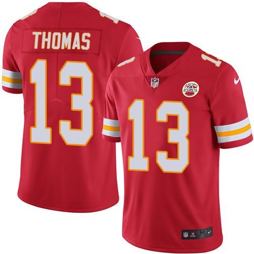 Nike Chiefs 13 De'Anthony Thomas Red Vapor Untouchable Limited Jersey