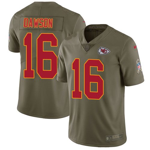 Nike Chiefs 16 Len Dawson Olive Salute To Service Limited Jersey