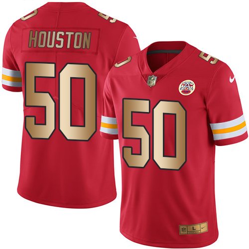 Nike Chiefs 50 Justin Houston Red Gold Vapor Untouchable Limited Jersey