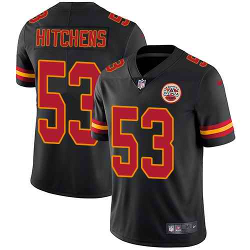 Nike Chiefs 53 Anthony Hitchens Black Vapor Untouchable Limited Jersey