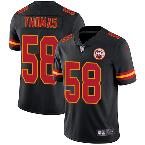 Nike Chiefs 58 Derrick Thomas Black Vapor Untouchable Limited Jersey