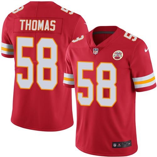 Nike Chiefs 58 Derrick Thomas Red Youth Vapor Untouchable Limited Jersey
