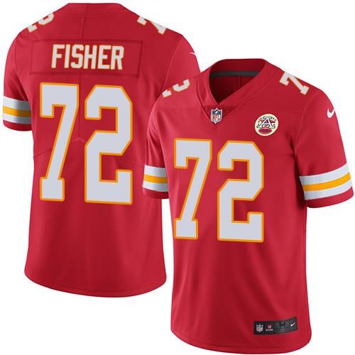 Nike Chiefs 72 Eric Fisher Red Youth Vapor Untouchable Limited Jersey