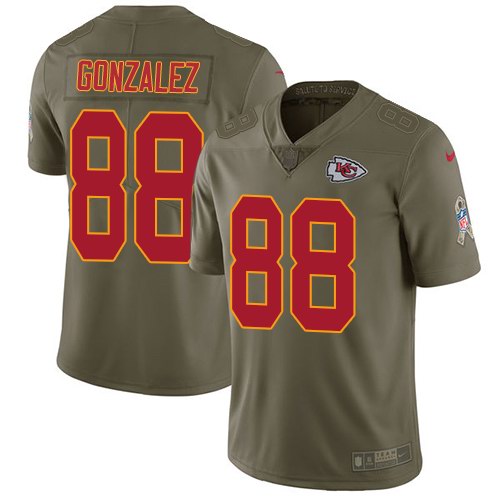 Nike Chiefs 88 Tony Gonzalez Olive Salute To Service Limited Jersey