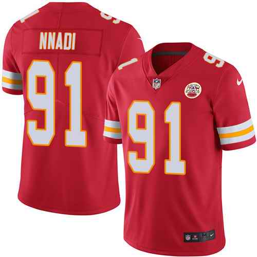 Nike Chiefs 91 Derrick Nnadi Red Youth Vapor Untouchable Limited Jersey