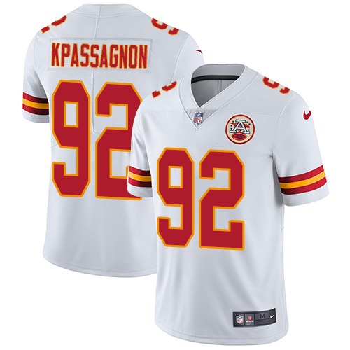 Nike Chiefs 92 Tanoh Kpassagnon White Youth Vapor Untouchable Limited Jersey - Click Image to Close