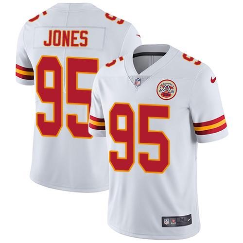 Nike Chiefs 95 Chris Jones White Vapor Untouchable Limited Jersey