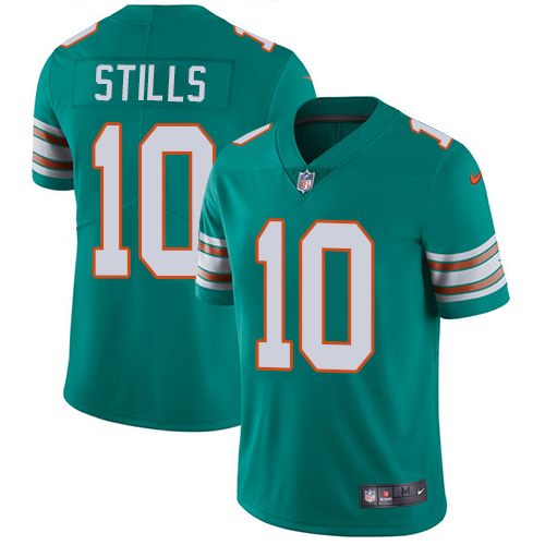 Nike Dolphins 10 Kenny Stills Aqua Throwback Youth Vapor Untouchable Limited Jersey