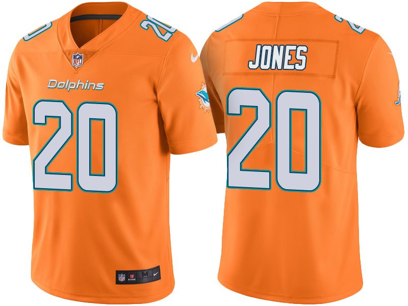 Nike Dolphins 20 Reshad Jones Orange Youth Vapor Untouchable Limited Jersey