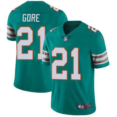 Nike Dolphins 21 Frank Gore Aqua Throwback Vapor Untouchable Limited Jersey