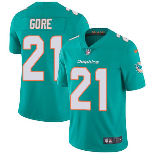 Nike Dolphins 21 Frank Gore Aqua Youth Vapor Untouchable Limited Jersey - Click Image to Close