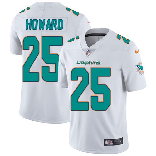 Nike Dolphins 25 Xavien Howard White Vapor Untouchable Limited Jersey