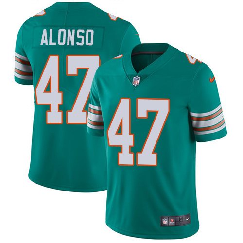 Nike Dolphins 47 Kiko Alonso Aqua Throwback Vapor Untouchable Limited Jersey