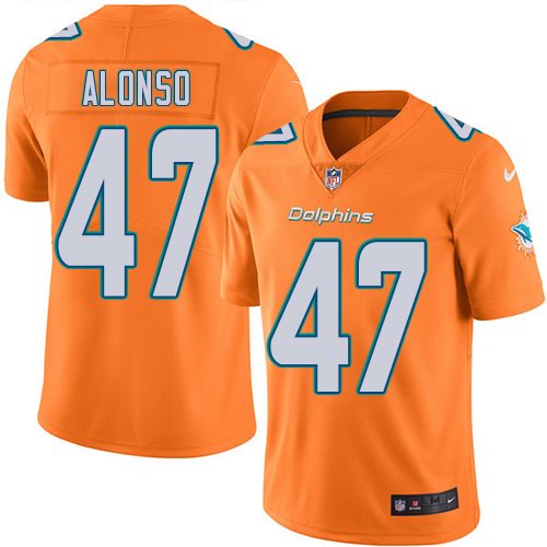 Nike Dolphins 47 Kiko Alonso Orange Vapor Untouchable Limited Jersey