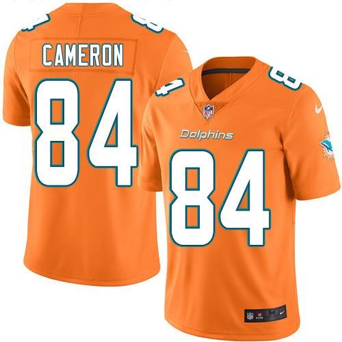 Nike Dolphins 84 Jordan Cameron Orange Vapor Untouchable Limited Jersey