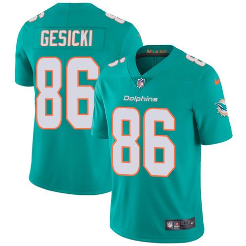 Nike Dolphins 86 Mike Gesicki Aqua Youth Vapor Untouchable Limited Jersey