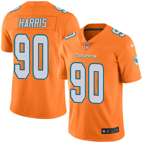 Nike Dolphins 90 Charles Harris Orange Vapor Untouchable Limited Jersey