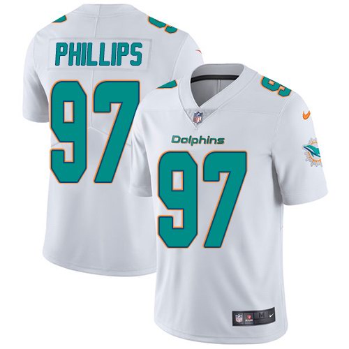 Nike Dolphins 97 Jordan Phillips White Youth Vapor Untouchable Limited Jersey
