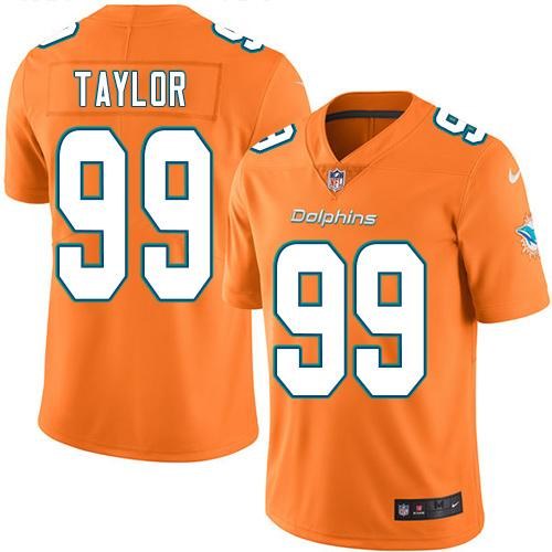 Nike Dolphins 99 Jason Taylor Orange Youth Vapor Untouchable Limited Jersey