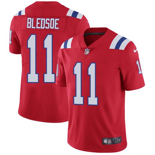 Nike Patriots 11 Drew Bledsoe Red Alternate Vapor Untouchable Limited Jersey