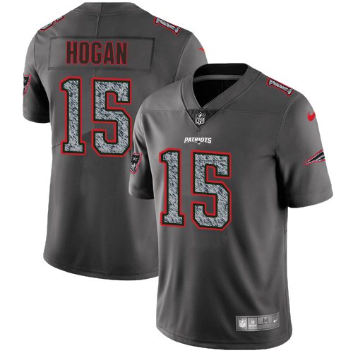 Nike Patriots 15 Chris Hogan Gray Static Youth Vapor Untouchable Limited Jersey - Click Image to Close
