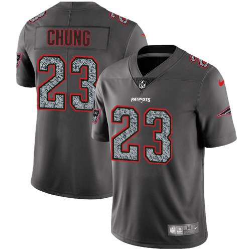 Nike Patriots 23 Patrick Chung Gray Static Youth Vapor Untouchable Limited Jersey