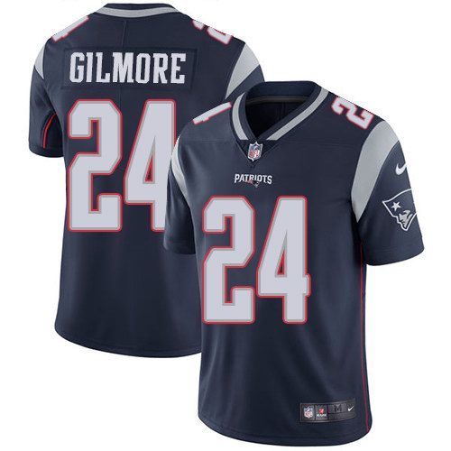 Nike Patriots 24 Stephon Gilmore Navy Youth Vapor Untouchable Limited Jersey
