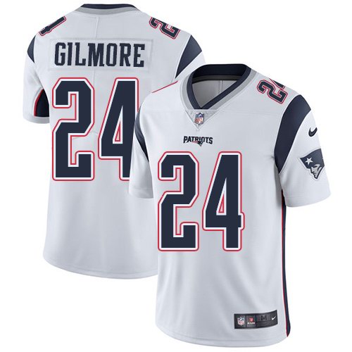 Nike Patriots 24 Stephon Gilmore White Vapor Untouchable Limited Jersey