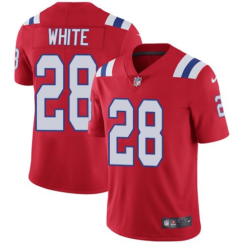 Nike Patriots 28 James White Red Alternate Youth Vapor Untouchable Limited Jersey