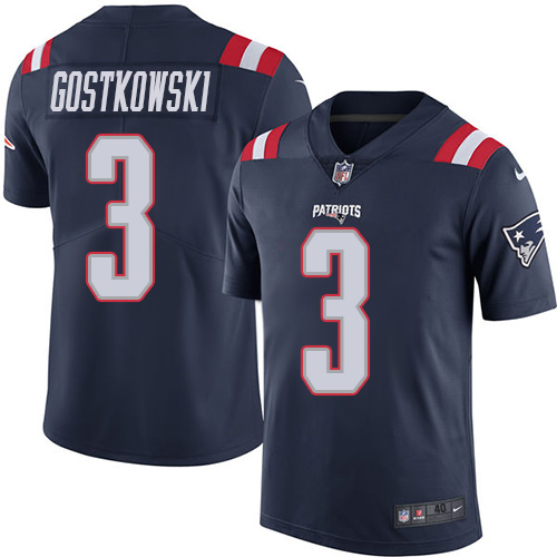 Nike Patriots 3 Stephen Gostkowski Navy Color Rush Limited Jersey