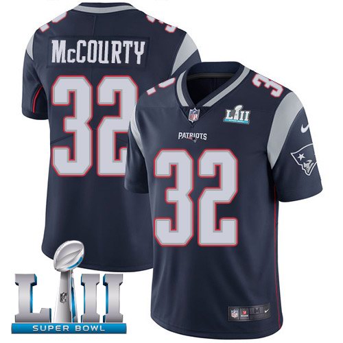 Nike Patriots 32 Devin McCourty Navy 2018 Super Bowl LII Youth Vapor Untouchable Limited Jersey