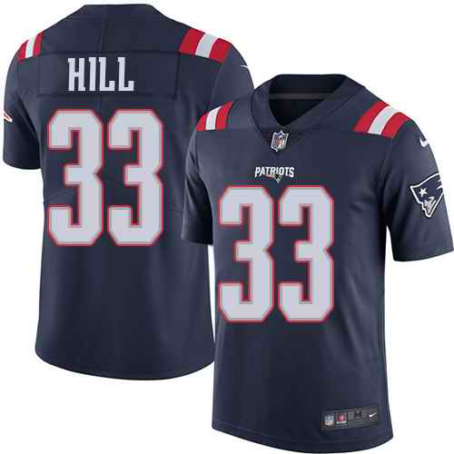 Nike Patriots 33 Jeremy Hill Navy Youth Color Rush Limited Jersey - Click Image to Close