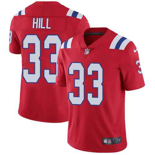 Nike Patriots 33 Jeremy Hill Red Youth Vapor Untouchable Limited Jersey