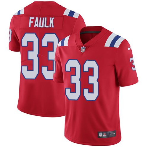Nike Patriots 33 Kevin Faulk Red Alternate Youth Vapor Untouchable Limited Jersey