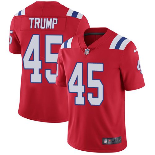 Nike Patriots 45 Donald Trump Red Alternate Vapor Untouchable Limited Jersey